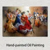 Stor abstrakt duk konst tango handmålad oljemålning uttalande för hemmet