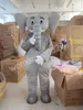 Högkvalitativ elefant Mascot Costume Simulation Tecknad karaktärsdräkt kostym Karneval Vuxna Birthday Party Fancy Outfit For Men Women
