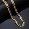 Pendant Necklaces Hip Hop Jewelry Mens Gold Silver Miami Cuban Link Chain Necklaces Fashion Bling Diamond Iced Out Chian Necklace for Women Bracelet YAY0 J230612