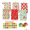 Parti Dekorasyonu Kraft Paper Oil Noel Geri Sayım Şeker Meyve Hediye Ambalaj Damlası Teslimat OTP5G
