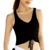 Active Shirts Breathable Backless Yoga Vest Solid Color Quick Drying Running Gym Sport Shirt Women Fitness Sleeveless Pink Tank Top