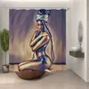 Rideaux noirs femmes fille afro-américaine Sexy dame rideaux de douche