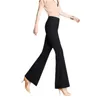 Spodnie damskie 2023 Wiosenna jesień biuro dama elastyczne wydłużenie wysokiej talii kobiety karmelowe czarne drape zwykłe mikro flary zwykłe spodnie