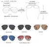 GCV Märke män/kvinnor vintage aluminium polariserade solglasögon klassiska varumärkes solglasögonbeläggningslins som kör glasögon för delikat L230523