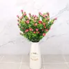 Сухоцветы искусственные цветы высокого качества мини шелковый букет роз для украшения белый поддельный домашний декор спальня листья эвкалипта