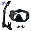 Diving Masks QYQ Diving mask Professional Snorkel Diving Mask and Snorkels Goggles Glasses Diving Swimming Easy Breath Tube Set Snorkel Mask 230612