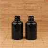 100 st/parti grossist 50 ml svart husdjur plast emulsion flaskan aluminium skruvkapp 50 gram återfyllningsbar flytande litet prov containerhood qty eoos