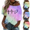 T-shirts voor heren Persoonlijkheid Ontwerp Gedrukt Ronde hals Casual Eenvoudig shirt met korte mouwen Damesblouse Tuniektops