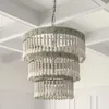 Hängslampor bohemiska retro handvävda träpärla B dekorativ lampa villa sovrum barn rum varm ljuskrona