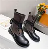 Bota feminina Metropolis plana Ranger pele de bezerro Martin couro e lona Combat Boot plataforma deserto inverno senhoras Martin Sneake