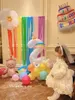 Set di decorazioni per feste di Macaron Decorazioni colorate per palloncini in lattice da 10 "per la parete di sfondo a tema anniversario di compleanno per bambini