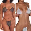 Bikini-Set, sexy Bikini-Set, zweiteiliger Bikini, geteilter Badeanzug, Schnürung, Y2k-Damen-Bademode, Einheitsgröße, Sommer-Strandmode 230609