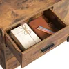 Szafka z drzwiami i 3 szufladą średniowieczną szafkę z regulowaną półką szafką podłogową do salonu, sypialni, biura domowego, wiejskiego brązu