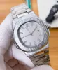 Män patekity nautilus 5711 armbandsur mens kvinnor automatisk mekanisk kronograf titta på silver rostfritt stål rem band safir vattentäta armbandsur