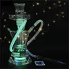 아랍어 유리 물 담뱃대 Shisha 30*30*25 원격 제어 7 컬러 라이트 필터 바 Bong Designer New