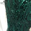 Urban Sexy Dresses One Shoulder Emerald Evening Green Sequined Long Mermaid Prom Gown Glitter Elegant Party Dress Mönster Lace Formal 230612