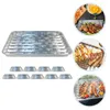 Set di stoviglie 10 pezzi Teglie per griglia forate Padelle in alluminio 9x13 Contenitori usa e getta Piccole teglie Vassoi El Baking Outdoor