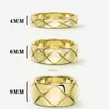 Pierścienie zespołowe pierścienie dla mężczyzny kobiety 4 mm 6 mm 9 mm projektanta mody marka Crush Ring Designers Biżuteria dla miłośników Rozmiar 5-10 Rose Gold Sliver Kolor J230612