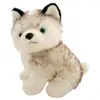 Decoração de festa Simulação Husky Siberiano Figura de Ação de Pelúcia Bonito Brinquedo Cachorrinho Cão Boneca Trompete Menino Menina Presentes de Aniversário