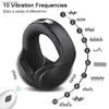 Masseur de testicules masculins Anneau de pénis Retard d'éjaculation Vibrateur Masturbateur Stimulateur de scrotum Cock Ring Sex Toy pour hommes 18+ L230518