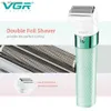 Originale VGR Rasoio elettrico per donne Trimmer Rasoio ricaricabile Lady Face Body Hair Remover Bikini Trimmer per donneWet Dry L230523