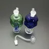 Glass Pipes Smoking Manufacture Hand-blown hookah Colored Skeleton Bone Glass Water Smoke Bottle