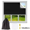 Adesivi per finestre Rimovibili che bloccano la luce Panno più scuro Fai da te Total Blackout Glass Privacy Darkening Tint Black Sticker