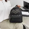 Sac à dos Nouvelle Grande Capacité Lady Metal Bud PU Sacs À Dos En Cuir Loisirs École Sacs À Dos Épaule Messenger Sac pour Filles Voyage J230517