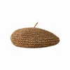 Boinas Moda Casual Boina tejida Mujer Francés Primavera Verano Vintage Beanie Hat Sólido G220612