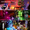 Strings Kerst RGBIC String Light Smart Bluetooth LED Slingers USB App Controle Kerstboom Decoratie Outdoor Waterdichte Kerstverlichting