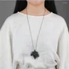 Hänge halsband vintage etnisk stil kvinnlig litterär ebenholts lönn lång halsband kedja vild personlighet tröja bomull och linne