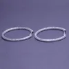 Hoop Huggie Smyoue 0,86-2,88CT Полный участок обручи для женщин для женских игристых лабораторных сережек S925 Серебряные ювелирные изделия 230609