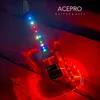 Corpo de guitarra elétrica acrílica Acepro com 11 vias Swtich LEDs multicoloridos Fretboard com LEDs coloridos de alta qualidade frete grátis