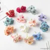 Torkade blommor 20st Ny produkt Silk Hortensia Bröllopsträdgård Julkrans för hemdekorationer Diy Cherry Artificial