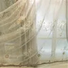 Curtain Luxury European Style Blackout For Bedroom Villa 3D Flower Embossed Retro Floral Jacquard Room Darkening Drapes