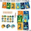 Sacs d'emballage Flcolor dessin animé dinosaures mignons couleur de l'eau impression bonbons fruits de la paix cadeau papier Kraft livraison directe Otkag