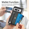 Weave Wristband Ring Folding Case for Google Pixel Fold Kickstand Carbon Fibre Mobile Phone Card Slot Wallet Cover