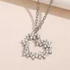 Pendanthalsband 2022 Heart Necklace Series for Women Luxury Silver Color Chain With CZ Wedding Trend Eternity Jewelry R230612