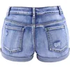 Damen Jeans Mode 2023 Damen Shorts Frühling und Sommer Mid-Taille Bördeln College-Stil Mädchen Urlaub Outfit High Denim