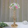 Parti Dekorasyonu Yapay Çiçekler Gül Topları Kristal Çiçek Stand Düğün Malzemeleri Metal Mum Tutucu Etkinlikleri Partiler Doğum Günü Odası Dekor