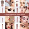 Narzędzia do makijażu 13PCS Soft pędzle Zestaw Zestaw kosmetyków Podkład Blush Powder Speakadow Kabuki Bending Make Up Brush Women Beauty 230613