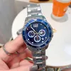 Luxury Mens watch designer mens multi functional 6 pin 3 eye display quartz sports sapphire waterproof high end mobile