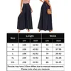 Women's Pants Women Wide Leg Solid Color Ladies Summer Trousers Elastic Waist Elegant Loose Bohemian Style Office Lady Suit