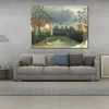 Jungle Animals Canvas Wall Art Hand Painted The Farm Yard Henri Rousseau Painting for Sale High Quality