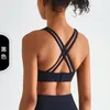 Yoga outfit SS Naked Feel Double Strap U-Neck Sports Bh Light Crop Topps Breattable Workout för Fitness Gyminspelning Buckle