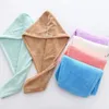 Drying Turban Towel Polyester Wrap Solid Quick Dry Absorbent Shower Cap For Long Hair Sea Shipping Top Quality Wholesale