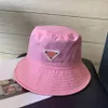 Bucket Hats for ladies luxury designers casquette casual outdoor sun solid colors delicate birthday gift nylon classic boy pink po247u