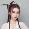 Wedding Hair Jewelry Chinese Long Stick Headpiece Women Flower Pins Headdress Handmade Hanfu Set R230612