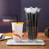 Bar Tools 500Pcs Plastic Drinking Straw Wedding Party Cocktail Supplies Kitchen Accessories Disposable Individual Packaging Beverage straw 230612