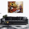 Abstract Figurative Art on Canvas Sunny Violin Handmade Oil Painting Modern Decor